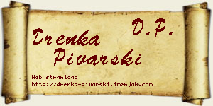 Drenka Pivarski vizit kartica
